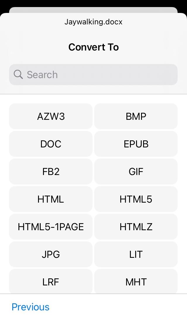 Convert files in MobiDrive MobiSystems